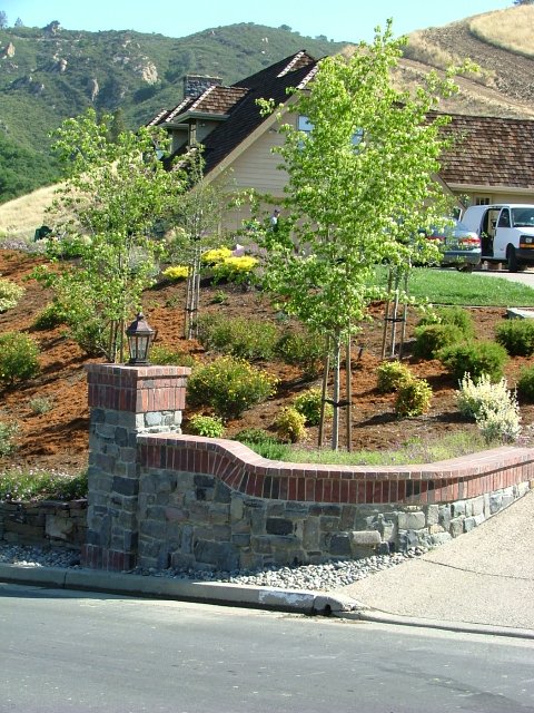Estate Entrance with Dry Creek Bed